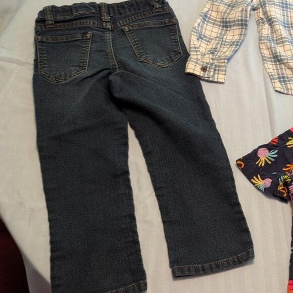 Lazer Slim Statement Youth Toddler Jeans Denim Button - Picture 2 of 4